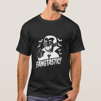Halloween Um Vampiro Kawaii Fangtastic! Camisa T