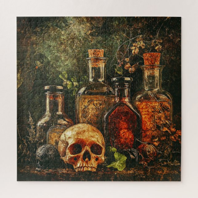 Halloween Vintage Apothecary Quebra-cabeça (Vertical)