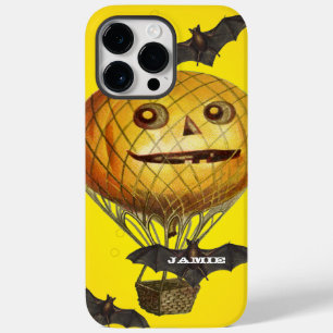 Halloween Vintage Pumpkin Balloon Man and Bats