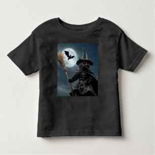 Halloween Witch Cat Toddler T-Shirt