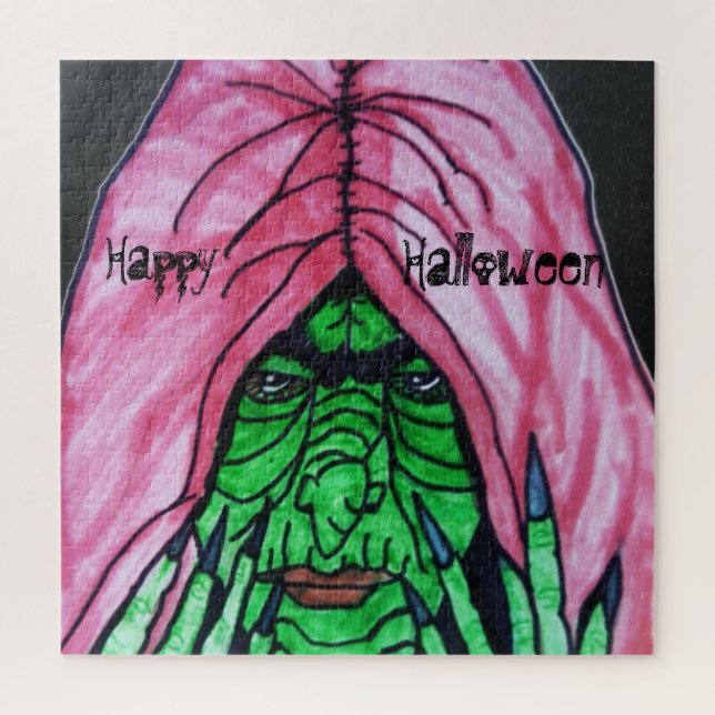 HALLOWEEN WITCH JIGSAW QUEBRA-CABEÇA (Vertical)
