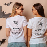 Halloween Witch of Honor Bachelorette T-shirt<br><div class="desc">Esta camiseta de festa de solteira de honra apresenta um design de Halloween assustador com o elogio da letra do arco-íris. Este é o perfeito elogio a uma festa de solteira com o tema bruxa do Halloween, veja o compro para combinar itens de solteira de bruxas e camisetas supremas de...</div>