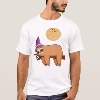 Halloween Witch Sloth Oversized T-Shirt
