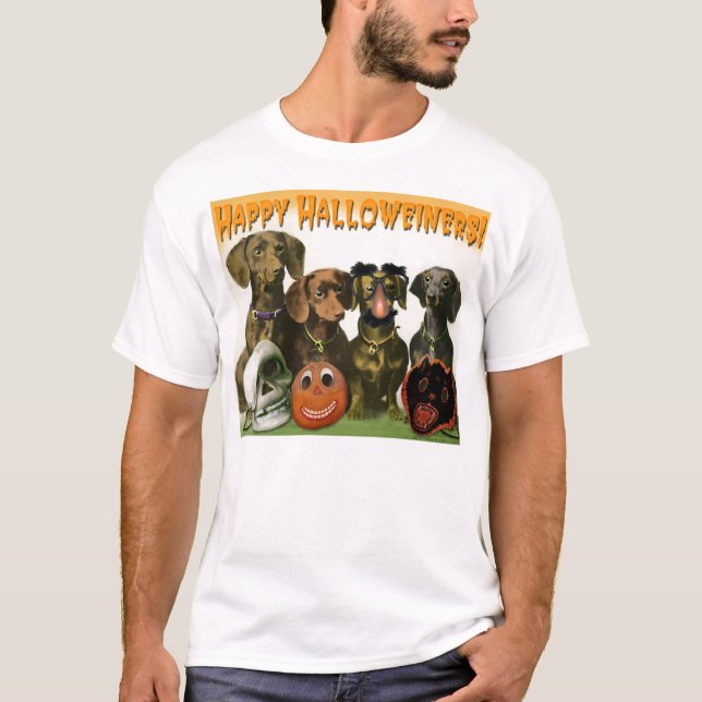 Halloweiners feliz - t-shirt do Dia das Bruxas do (Frente)