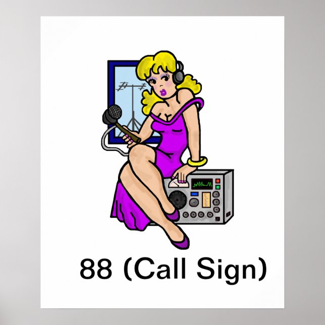 Ham Radio Blonde Poster Personalizar! (Frente)