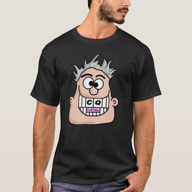 Ham Radio CQ Big Grin T-shirt (Frente)