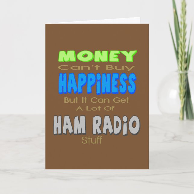 Ham Radio Money Feliz Cartão de Aniversário (Frente)