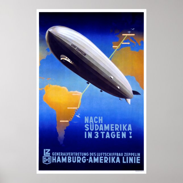 Hamburg-Amerika Linie Art Deco Poster (Frente)