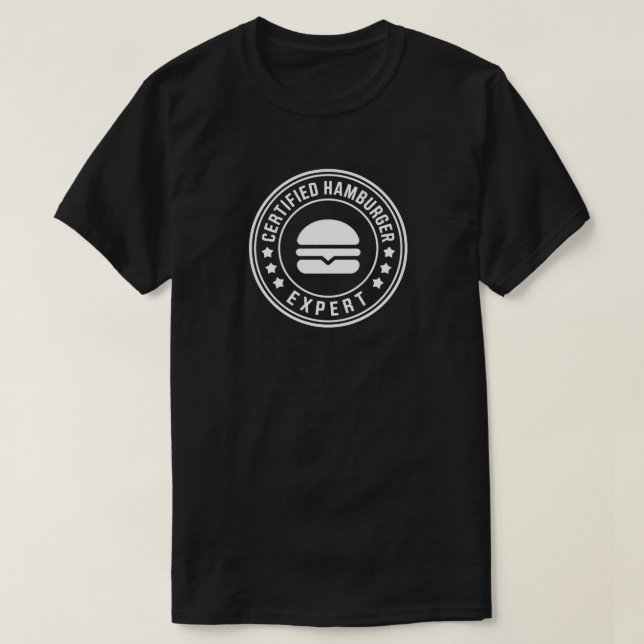 Hamburger Expert Hamburgers Burgers T-Shirt (Frente do Design)