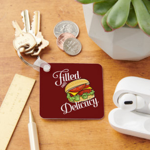 Hambúrger Preenchido com chaveiro de Delicacy