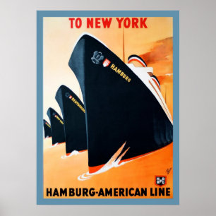 Hamburgo 1927 ao poster do navio de New York