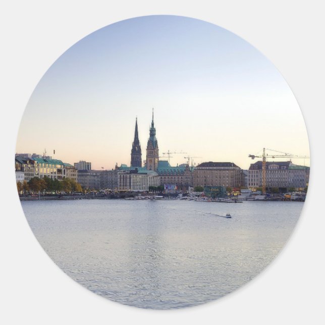 Hamburgo autocolante bordador porto (Frente)