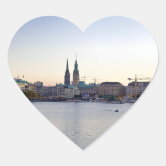 Hamburgo autocolante bordador porto coração