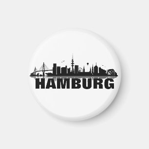 Hamburgo Skyline frigorífico íman