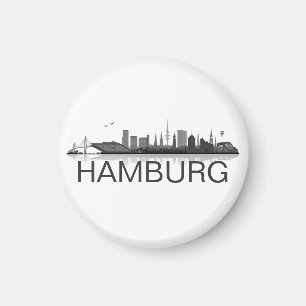 Hamburgo Skyline frigorífico íman