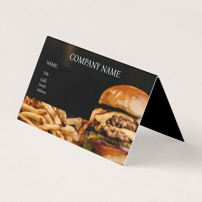 HAMBURGOS BÁSICOS DE CARTÃO DE VISITA DE MODELO (Frente)