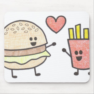 Hamburguer e fritadas Mousepad
