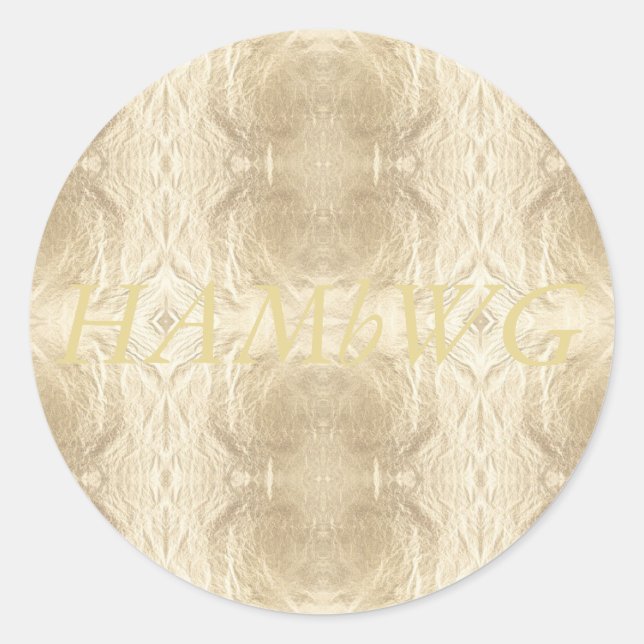 HAMbWG - Adesivos - Imagem do logotipo Dourado (Frente)