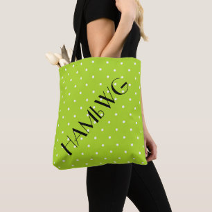 HAMbWG - Bolsa Tote - Lima com Bolinhas
