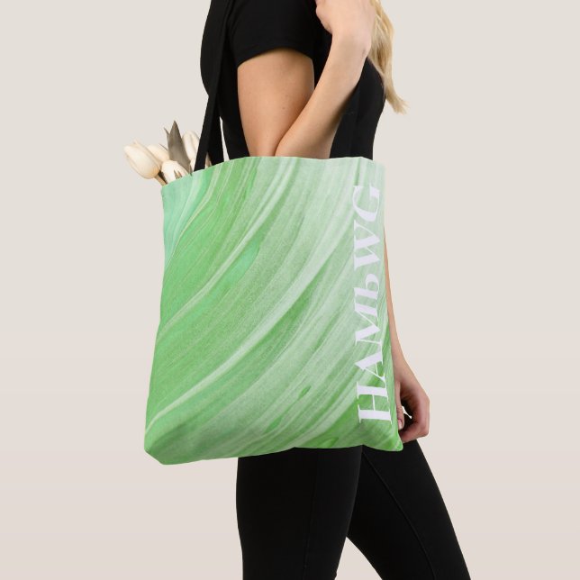 HAMbWG - Bolsa Tote - Redemoinho Verde Lima com lo (Close Up)