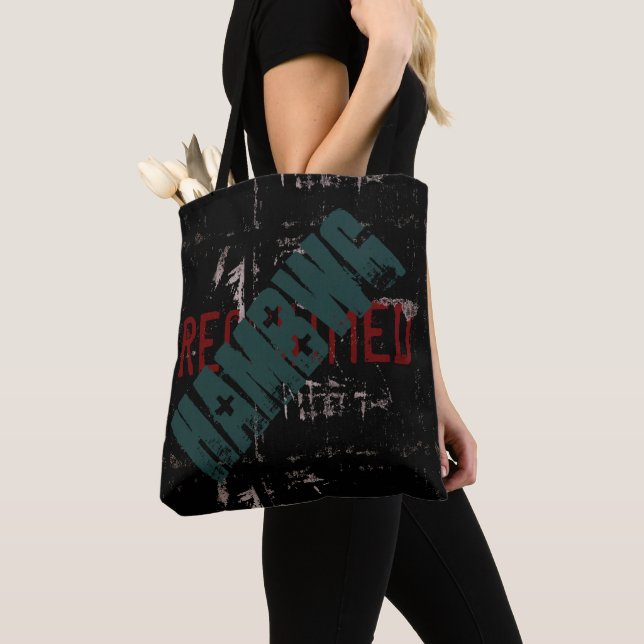 HAMbWG - Bolsa Tote - Reverso Preto/Teal (Close Up)