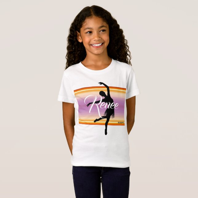 HAMbWG - Camisa T - Violeta Laranja Ballerina (Frente Completa)