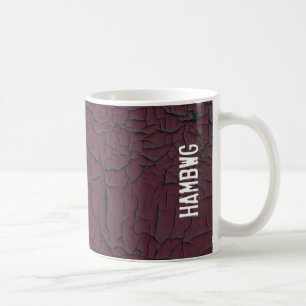 HAMbWG - caneca de café - pintura do Crackle da