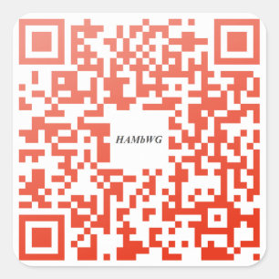 HAMbWG - etiquetas - logotipo vermelho de QR