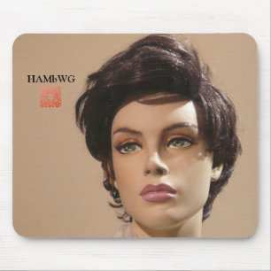 HAMbWG Mannequin Mouse Pad w qr code