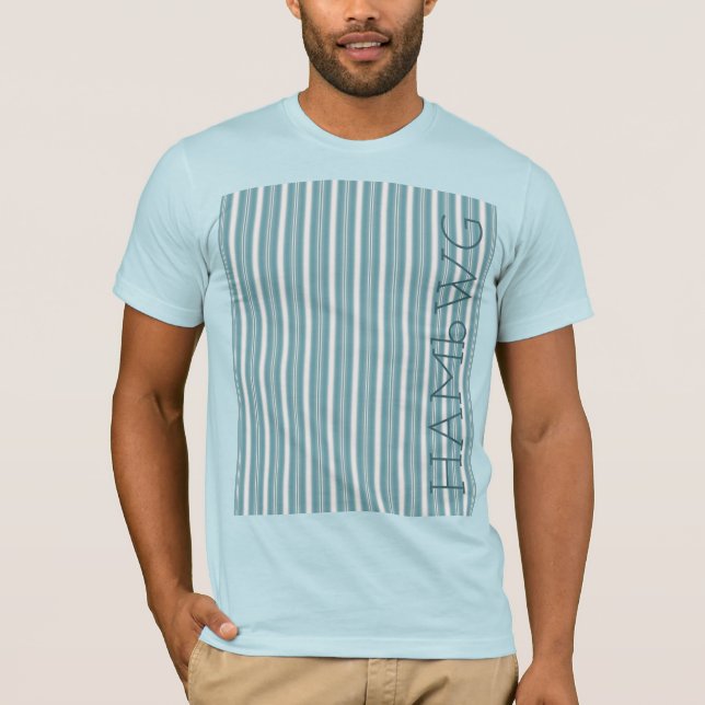 HAMbWG - T-Shirt - Aqua Stripe (Frente)