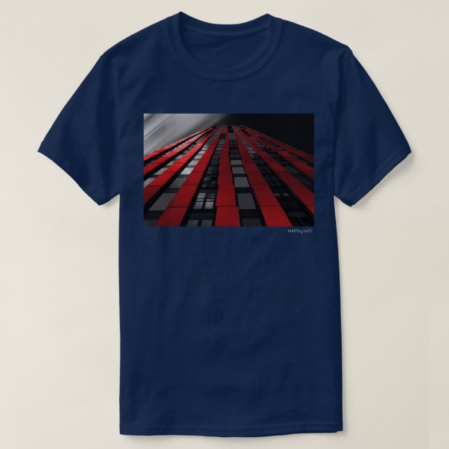 HAMbWG - T-Shirt - Edifício Vermelho 1920 010417 1 (Frente do Design)
