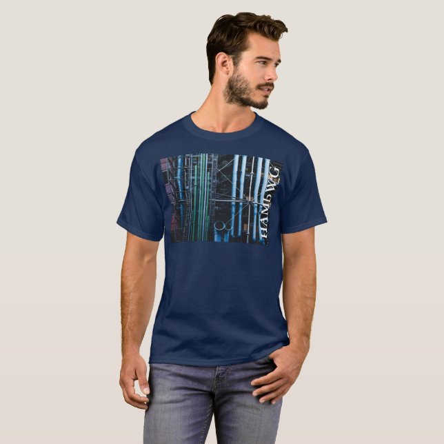 HAMbWG - T-Shirt - Ornamentado branco de arquitetu (Frente Completa)