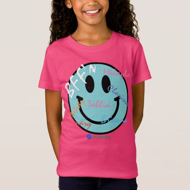 HAMbWG - T-Shirts - BFF AquaSmiley Emoji (Frente)