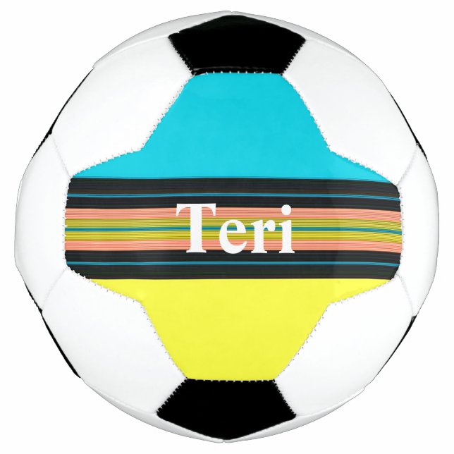 HAMbyWG - Bola de Futebol Personalizada - Azul Ama (Frente)