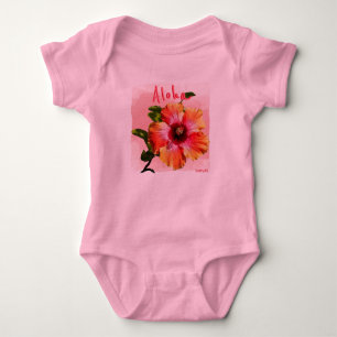 HAMbyWG - Camiseta de Hibiscus do Hawaiin Rosa, Be