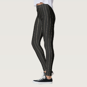 HAMbyWG - Leggings - faixas de pinos pretos