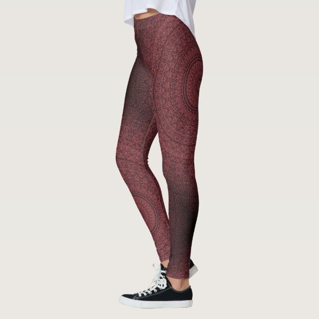 HAMbyWG - Leggings - índia Apple Red Mandala (Esquerda)