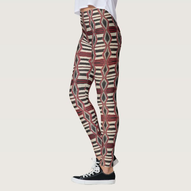 HAMbyWG - Leggings Native American Black Red Bone (Esquerda)