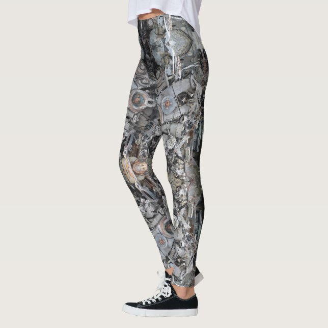 HAMbyWG - Leggings - Padrão de peças de motor (Esquerda)