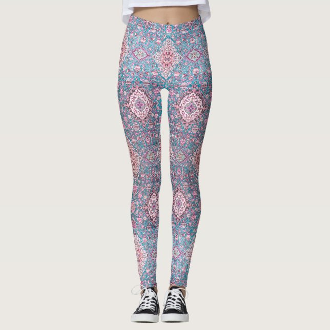 HAMbyWG - Leggings - Salmon Aqua Gypsy Impressão (Frente)