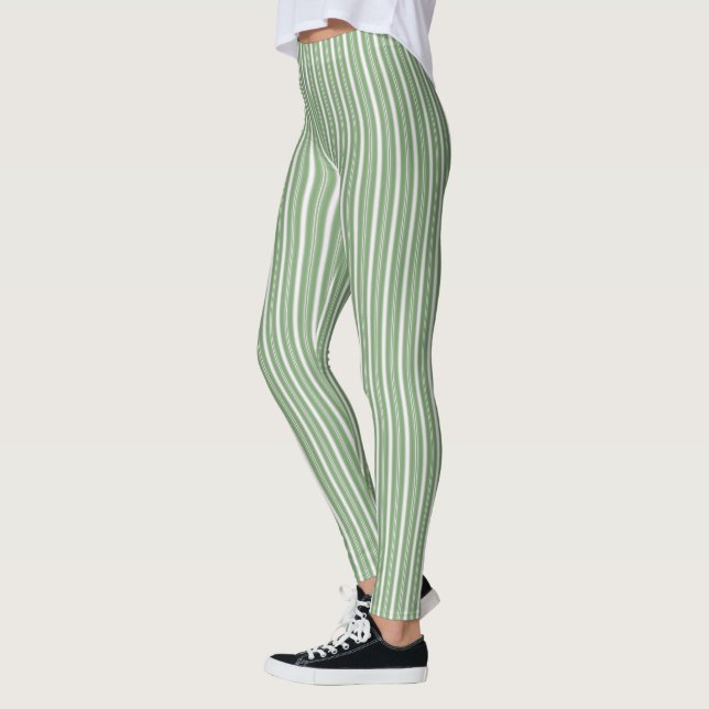 HAMbyWG - Leggings - Verde claro n White Stripe (Esquerda)