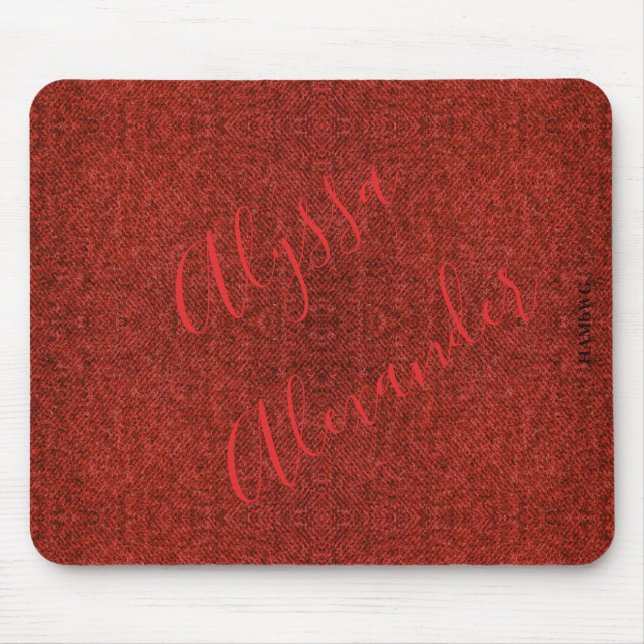 HAMbyWG - Mouse Pad - Denim Image - Red (Frente)