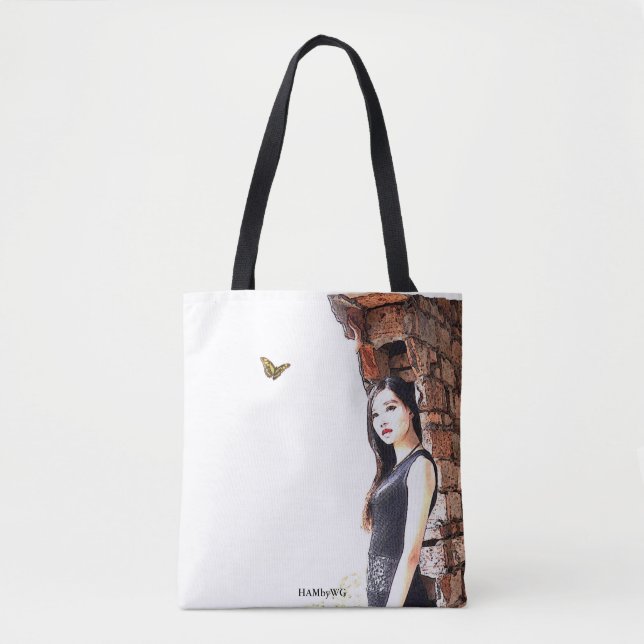 HAMbyWG - Saco de Tote - Mulher com Borboleta (Frente)