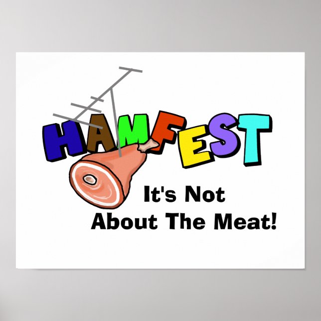 Hamfest "Não é sobre carne", Poster de rádio do Ha (Frente)
