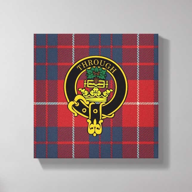 Hamilton Scottish Crest e Tartan Canvas (Frente)
