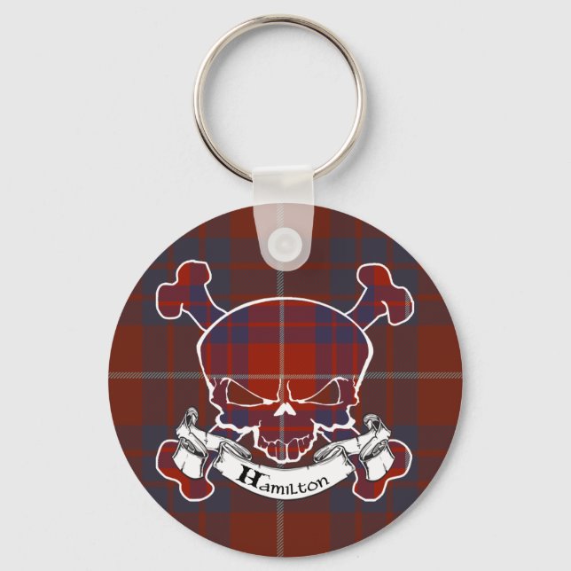Hamilton Tartan Skull Chaveiro (Frente)