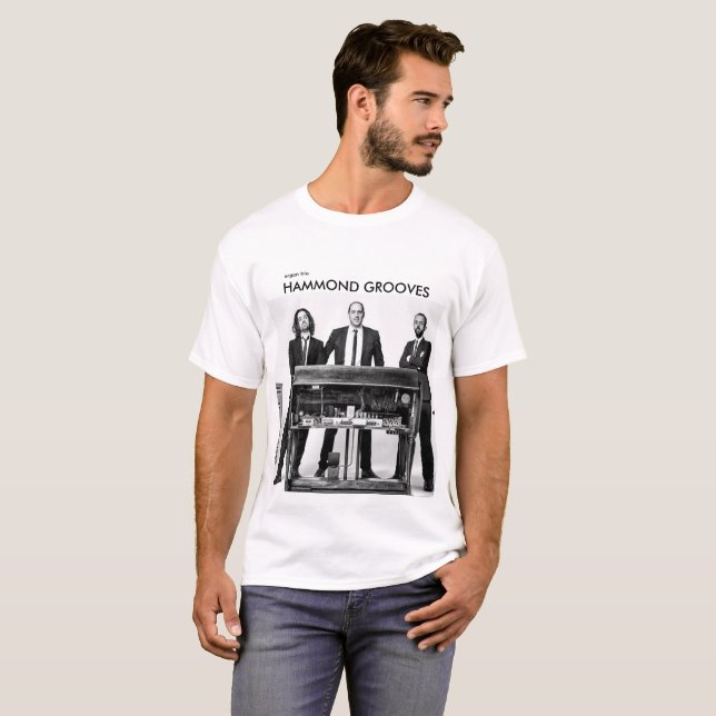 Hammond Grooves organ trio camiseta oficial (Frente Completa)