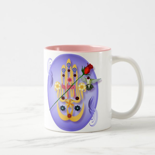 Hamsa e canecas das flores (Direita)