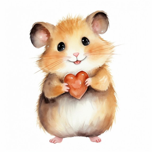 Hamster Bonito com Gravata do Pescoço do Coração (Criador carregado)