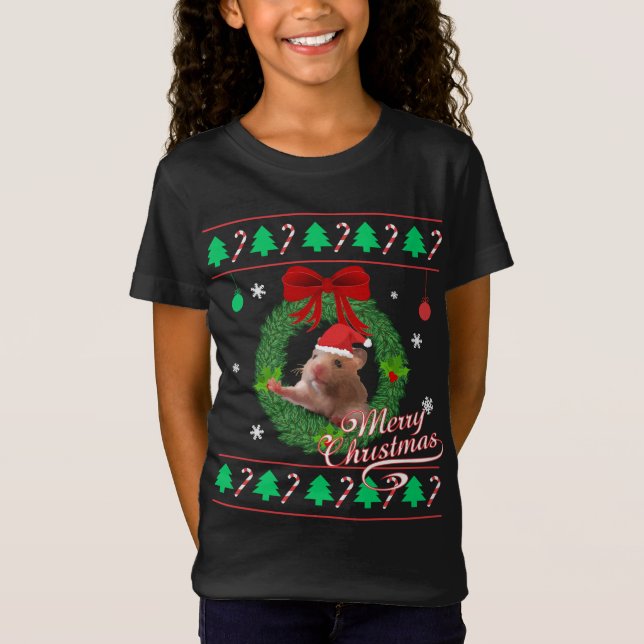 Hamster de Suéter de Natal Feio (Frente)
